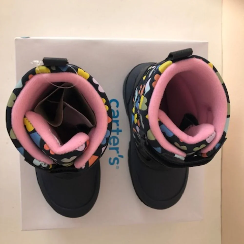 CARTERS Deltha Lug Sole Boot. Waterproof snow boot. girl. Size: 12